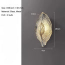 Axyaa Glass Leaf Wall Mounted Lamp for Bedroom & Living Room