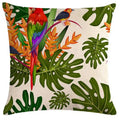 Tropical Floral & Bird Pattern Pillow Cover for Sofa, Bedroom & Car by Axyaa