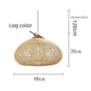 Axyaa Vintage Rattan Pendant Lamps: Handmade LED Lighting for Kitchen Island, Dining Room