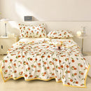 Axyaa Leaf Print Flannel Blanket: Soft Plush Bedspread for Sofa & Bed