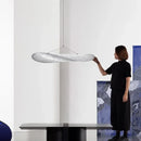 Axyaa Silk Cloth Hat Chandelier: Modern LED Pendant Lamp for Restaurants, Hotels & Homes