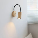 Axyaa Bedside LED Wall Lamp Sconce Stairs Lighting Black Hose Wood Bathroom Mirror Fixtures