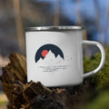 Axyaa Mountain Enamel Mug: Creative Camping Coffee Tea Cup for Hiking Gift