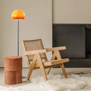 Axyaa Retro Gradient Orange Glass Floor Lamp for Living Room, Bedroom, Restaurant - LED Standing Light