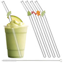 Axyaa Glass Straw Set: Reusable, Heat-Resistant, Cocktail & Juice Bar Accessories