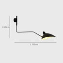 Axyaa Retro Industrial Style Wall Lamp | Adjustable Long Arm LED Bedroom Light