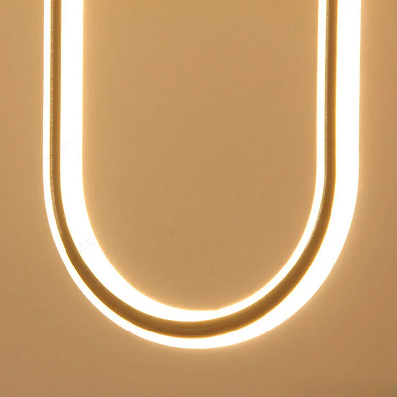 Axyaa Nordic LED U-shaped Bar Chandelier for Modern Minimalist Living Spaces