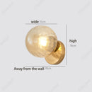 Axyaa Glass Ball LED Wall Lamp for Bedroom Study Living Room Corridor