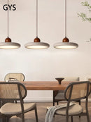 Axya UFO Round Wood Pendant Lamp for Bedroom and Dining Table