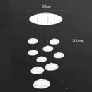 Axyaa Contemporary LED Ceiling Chandelier for Modern Bedroom and Dining Room
