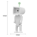 Axyaa Astronaut Mini Square Robot Night Light LED with Battery, Wooden Decor & Ambient Light