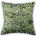 Axyaa Peach Leather Velvet Pillow Case Set - William Morris Design