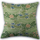 Axyaa Peach Leather Velvet Pillow Case Set - William Morris Design