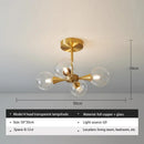 Axyaa Nordic Glass LED Ceiling Chandelier Minimalism for Home Decor