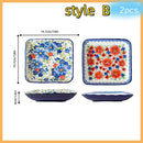 Axyaa Vintage Ceramic Deep Plate for Breakfast, Steak, and Fruit - High-Value Polish Style