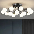 Axyaa Starry Glass Ball Ceiling Chandelier - Modern Home Indoor Decor
