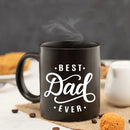 Axyaa Papa Bear Mug - Best Dad Ever 350ml Black Ceramic Coffee Cup