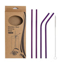 Axyaa Stainless Steel Straws Set - Reusable, Washable, Ideal for Smoothies, Juice