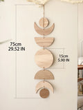 Moon Phase Wall Hanging Boho Decor for Living Room - Axyaa Craft Ornament