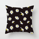 Nordic Daisy Print Pillow Cover by Axyaa - Modern Floral Cushion for Living Room