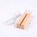 Wooden LED Display Lamp Base for Crystal Resin Art - Axyaa Table Lamp Stand