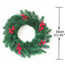 Axyaa Christmas Garland Holly Berry Wreath Indoor Outdoor Home Decor