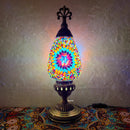 Axyaa Turkish Mosaic Table Lamp Vintage Art Deco Glass Bed Night Light