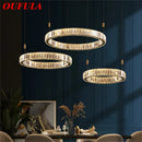 Axyaa Gold Crystal Chandelier Pendant Lamp for Home Dinning Room Decor