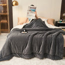 Axyaa Double Layer Milk Fleece Blanket: Cozy Lambswool Design for Autumn Winter