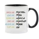 Axyaa Friends TV Show Black Ceramic Coffee Mug 11oz