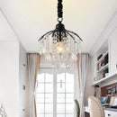 Axyaa Retro Black Small Crystal Chandelier Lighting
