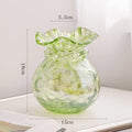 Axyaa Green Glass Tulip Vase - Modern Home Decor