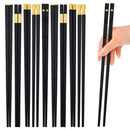 Axyaa Reusable Chopsticks Set - 10 Pairs Sushi Sticks Korean Japanese Chinese Tableware