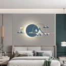Axyaa Landscape Hill LED Wall Sconce Light - Modern Blue Decor for Living Bedroom