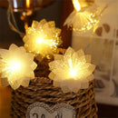 Axyaa LED Fiber Flower Fairy Light String for Wedding, Festival, Christmas Party Decoration