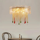 Axyaa Water Drop Tassel Chandelier: Luxury LED Home Decor Fixture