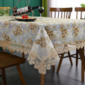 Axyaa Lace Embroidered Tablecloth for Dining Tables, Home and Wedding Decor