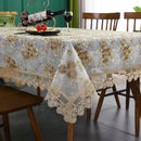 Axyaa Lace Embroidered Tablecloth for Dining Tables, Home and Wedding Decor