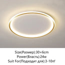 Axyaa Modern Gold/Black LED Ceiling Light for Home Lighting