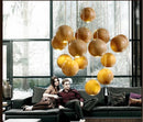 Axyaa LED Wooden Ball Chandelier for Living Room, Hotel, Restaurant, Villa, and Bedroom