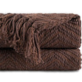 Axyaa Knitted Throw Blanket for Couch - Soft & Thick Decorative Sofa Blanket