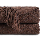 Axyaa Knitted Throw Blanket for Couch - Soft & Thick Decorative Sofa Blanket