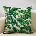 Axyaa Leaf Cushion Cover: Soft Linen Pillowcase 45x45cm