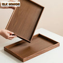 Axyaa Wooden Tea Tray Rectangular Snack Storage Tray for Afternoon Tea & Coffee