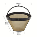 Axyaa Stainless Steel Cone Shape Coffee Filter - 3pcs