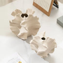 Axyaa Geometric Petal Porcelain Vase for Flower Arrangement and Home Decoration