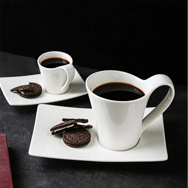 Axya Ceramic Breakfast Set: Coffee Cups, Saucers, Milk Mugs, Juice Jug, Tea Mugs, Water Cup