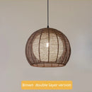 Axyaa Gold Rattan Chandelier Lighting for Dining Room Balcony