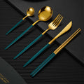 Axyaa Stainless Steel Cutlery Set - Coffee Spoon, Dinner Fork, Knife - Glossy Flatware