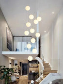 Axyaa Modern LED Stairs Chandelier for Dining Room Living Room Decor Lighting